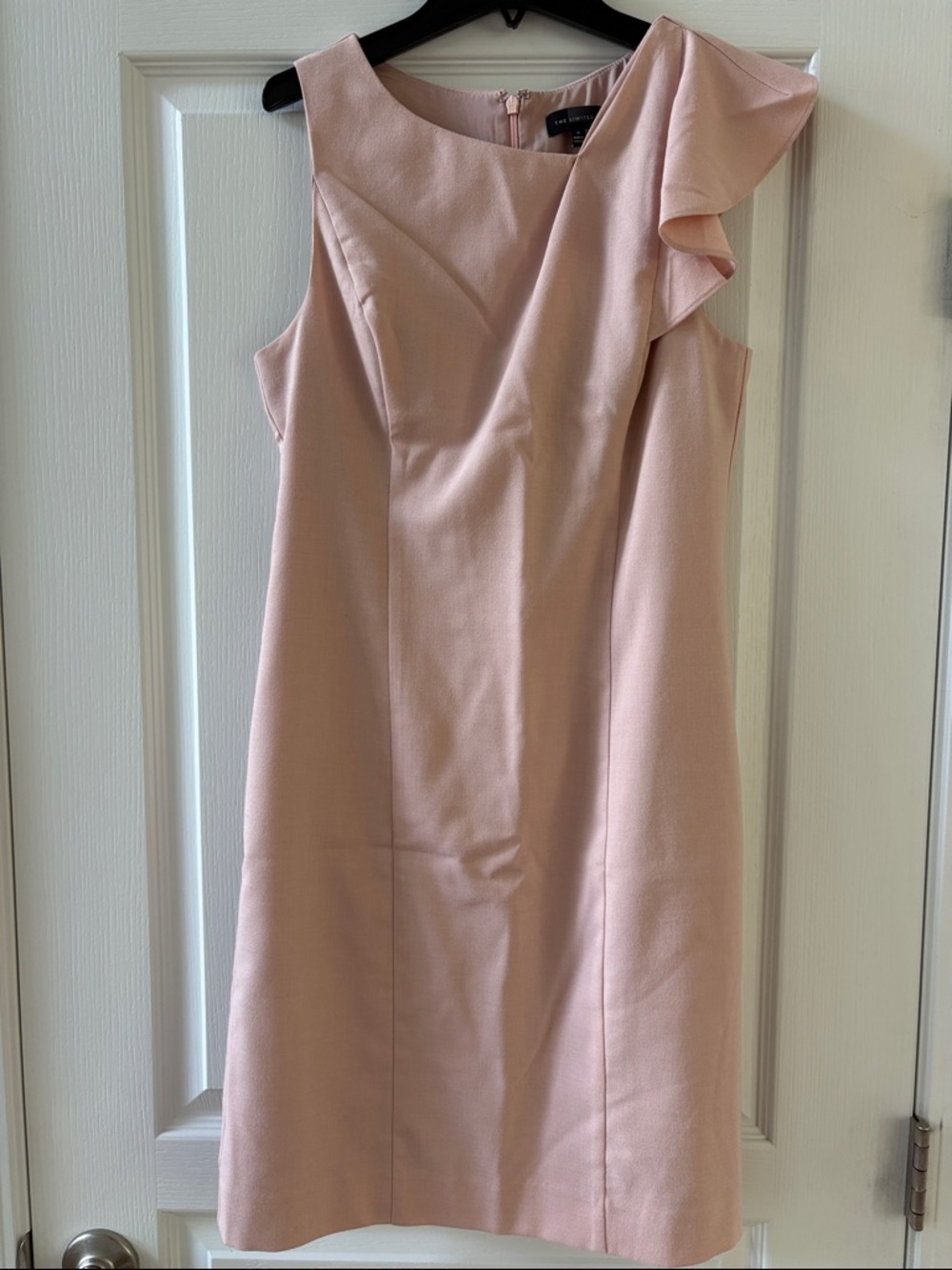 The Limited Pale Blush One-Shoulder Ruffle Dress